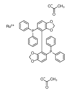 二乙酸根[(S)-(-)-5,5'-二(二苯基膦基)-4,4'-联-1,3-苯并二噁唑]钌(II)