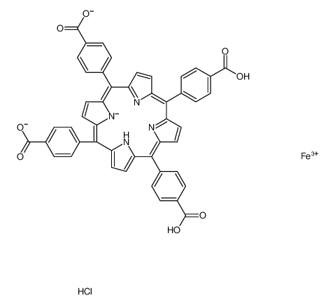 Chloro[4,4',4'',4'''-(5,10,15,20-porphyrintetrayl-κ<sup>2</sup>N<sup>21</sup>,N<sup>23</sup>)tetrabenzoato(2-)]iro 55266-17-6