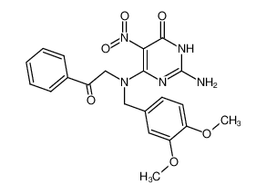 117233-76-8 spectrum, 2-amino-6-<(3,4-dimethoxybenzyl)(2-oxo-2-phenylethyl)amino>-5-nitro-4(3H)-pyrimidinone