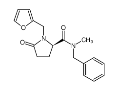 2-Pyrrolidinecarboxamide, 1-(2-furanylmethyl)-N-methyl-5-oxo-N-(phenylmethyl)-, (2R)- 956188-45-7