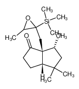 (3aS,6R,6aR)-4,4,6-Trimethyl-6a-(3-methyl-2-trimethylsilanyl-oxiranylmethyl)-hexahydro-pentalen-1-one 100312-61-6