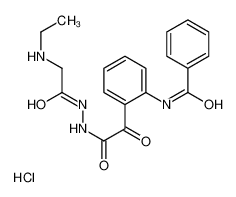 N-[2-[2-[2-[2-(ethylamino)acetyl]hydrazinyl]-2-oxoacetyl]phenyl]benzamide,hydrochloride 85080-17-7