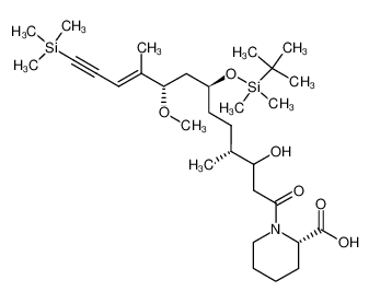 186417-36-7 (2S)-1-((4R,7S,9S,E)-7-((tert-butyldimethylsilyl)oxy)-3-hydroxy-9-methoxy-4,10-dimethyl-13-(trimethylsilyl)tridec-10-en-12-ynoyl)piperidine-2-carboxylic acid