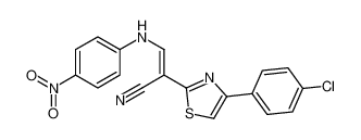 (E)-2-[4-(4-chlorophenyl)-1,3-thiazol-2-yl]-3-(4-nitroanilino)prop-2-enenitrile