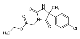 ethyl 2-(4-(4-chlorophenyl)-4-methyl-2,5-dioxoimidazolidin-1-yl)acetate 845-80-7