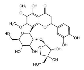 1351413-74-5 5,3',4'-trihydroxy-6,7-dimethoxy-8-C-[β-D-apiofuranosyl-(1->2)]-β-D-glucopyranosyl flavonoside