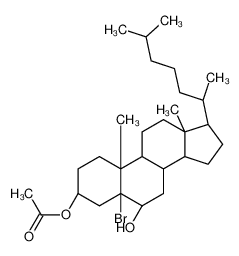 [(3R,5R,6R,8S,9S,10R,13R,14S)-5-bromo-6-hydroxy-10,13-dimethyl-17-[(2R)-6-methylheptan-2-yl]-1,2,3,4,6,7,8,9,11,12,14,15,16,17-tetradecahydrocyclopenta[a]phenanthren-3-yl] acetate 1258-35-1