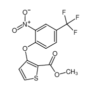 METHYL 3-[2-NITRO-4-(TRIFLUOROMETHYL)PHENOXY]THIOPHENE-2-CARBOXYLATE 91041-20-2