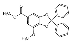 102706-14-9 spectrum, Methyl 7-methoxy-2,2-diphenyl-1,3-benzodioxole-5-carboxylate