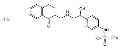 N-(4-(1-hydroxy-2-(((1-oxo-1,2,3,4-tetrahydronaphthalen-2-yl)methyl)amino)ethyl)phenyl)methanesulfonamide hydrochloride 129280-22-4