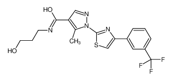 N-(3-Hydroxypropyl)-5-methyl-1-{4-[3-(trifluoromethyl)phenyl]-1,3 -thiazol-2-yl}-1H-pyrazole-4-carboxamide