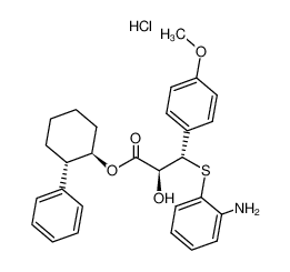 138382-02-2 spectrum, (αS,βS,1R,2S)-β-<(2-aminophenyl)thio>-α-hydroxy-β-(4-methoxyphenyl)propanoic acid 2-phenylcyclohexyl ester hydrochloride