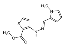 5593-71-5 methyl 3-[2-[(1-methylpyrrol-2-yl)methylidene]hydrazinyl]thiophene-2-carboxylate