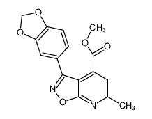 methyl 3-(benzo[d][1,3]dioxol-5-yl)-6-methylisoxazolo[5,4-b]pyridine-4-carboxylate 1011370-95-8