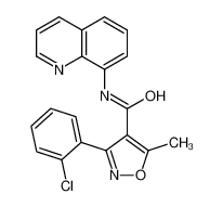 3-(2-chlorophenyl)-5-methyl-N-quinolin-8-yl-1,2-oxazole-4-carboxamide