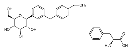 472968-87-9 (2S,3R,4R,5S,6R)-2-(3-(4-ethylbenzyl)-(phenyl))-6-hydroxymethyl-tetrahydro-2H-pyran-3,4,5-triol L-phenylalanine