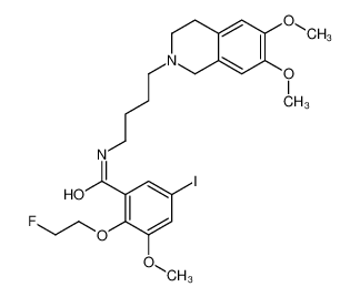 N-[4-(3,4-二氢-6,7-二甲氧基-2(1H)-异喹啉)丁基]-2-(2-氟乙氧基)-5-碘-3-甲氧基苯甲酰胺