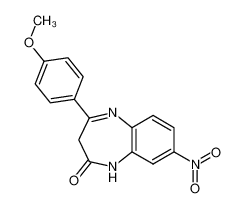 142335-38-4 4-(4-Methoxy-phenyl)-8-nitro-1,3-dihydro-benzo[b][1,4]diazepin-2-one