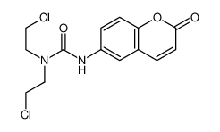 1,1-bis(2-chloroethyl)-3-(2-oxochromen-6-yl)urea 15991-01-2