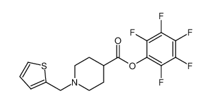 (2,3,4,5,6-pentafluorophenyl) 1-(thiophen-2-ylmethyl)piperidine-4-carboxylate 930111-06-1