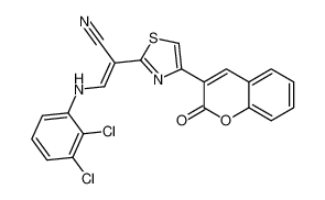 (Z)-3-(2,3-dichloroanilino)-2-[4-(2-oxochromen-3-yl)-1,3-thiazol-2-yl]prop-2-enenitrile 5812-15-7