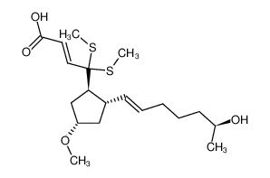 82729-93-9 (2E)-4,4-bis(methylthio)-4-([1R,2S,4S]-2-[(1E,6S)-6-hydroxy-1-heptenyl]-4-methoxycyclopentyl)-2-butenoic acid