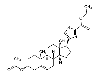 81594-61-8 3β-acetoxy-17β-[2-ethoxycarbonyl-4-(1,3-thiazolyl)]-androst-5-ene