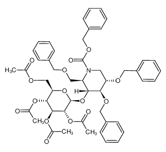 909253-95-8 4-O-(2,3,4-tetra-O-acetyl-β-D-glucopyranosyl)-2,3,6-tri-O-benzyl-N-benzyloxycarbonyl-1,5-dideoxy-1,5-imino-D-glucitol