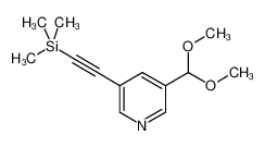 2-[5-(dimethoxymethyl)pyridin-3-yl]ethynyl-trimethylsilane 879326-80-4