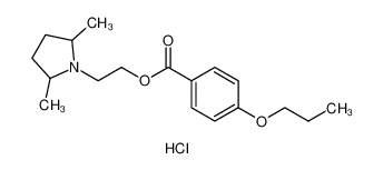 2-(2,5-dimethylpyrrolidin-1-yl)ethyl 4-propoxybenzoate,hydrochloride 6329-85-7