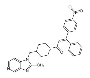 (Z)-1-[4-(2-Methyl-imidazo[4,5-c]pyridin-1-ylmethyl)-piperidin-1-yl]-3-(4-nitro-phenyl)-3-phenyl-propenone 188913-63-5