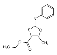 74376-28-6 ethyl 5-methyl-2-phenylimino-1,3-oxathiole-4-carboxylate