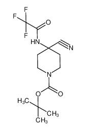 4-cyano-4-(2,2,2-trifluoro-acetylamino)-piperidine-1-carboxylic acid tert-butyl ester