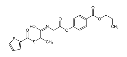 4-(1-氧代-2-((2-噻吩基羰基)硫代)丙基)-甘氨酸 4-(丙氧羰基)苯基酯