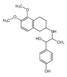 4-[2-[(5,6-dimethoxy-1,2,3,4-tetrahydronaphthalen-2-yl)amino]-1-hydroxypropyl]phenol 146728-52-1