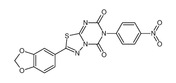 125766-51-0 2-(1,3-benzodioxol-5-yl)-6-(4-nitrophenyl)-[1,3,4]thiadiazolo[3,2-a][1,3,5]triazine-5,7-dione