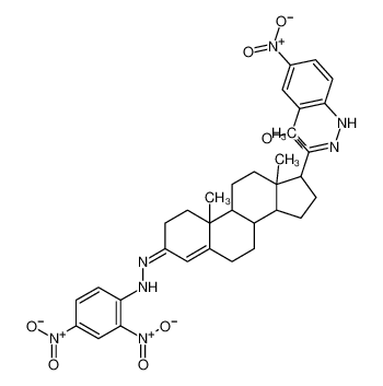 2122-97-6 N-[(Z)-[17-[(E)-N-(2,4-dinitroanilino)-C-methylcarbonimidoyl]-10,13-dimethyl-1,2,6,7,8,9,11,12,14,15,16,17-dodecahydrocyclopenta[a]phenanthren-3-ylidene]amino]-2,4-dinitroaniline