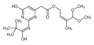 86944-12-9 [(E)-4,4-dimethoxy-3-methylbut-2-enyl] 2-[2-(2,2-dimethylpropanoylamino)-4-oxo-1H-pyrimidin-6-yl]acetate