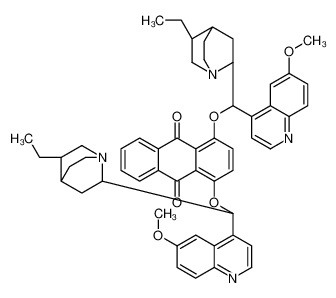 1,4-bis[(R)-[(2R,4S,5S)-5-ethyl-1-azabicyclo[2.2.2]octan-2-yl]-(6-methoxyquinolin-4-yl)methoxy]anthracene-9,10-dione 176097-24-8