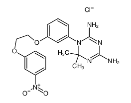 6,6-dimethyl-1-[3-[2-(3-nitrophenoxy)ethoxy]phenyl]-1,3,5-triazine-2,4-diamine,chloride 19157-93-8