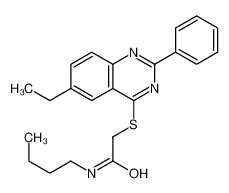 N-Butyl-2-[(6-ethyl-2-phenyl-4-quinazolinyl)sulfanyl]acetamide 606134-53-6