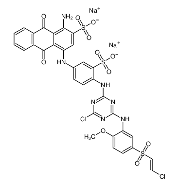 100849-19-2 structure, C32H21Cl2N7Na2O11S3