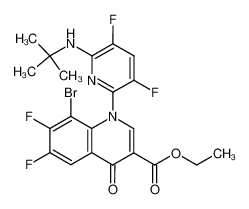 ethyl 8-bromo-1-[6-(tert-butylamino)-3,5-difluoropyridin-2-yl]-6,7-difluoro-4-oxo-1,4-dihydroquinolin-3-carboxylate