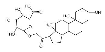 (2S,3S,4S,5R,6R)-3,4,5-trihydroxy-6-[2-[(3R,5R,8R,9S,10S,13S,14S,17S)-3-hydroxy-10,13-dimethyl-2,3,4,5,6,7,8,9,11,12,14,15,16,17-tetradecahydro-1H-cyclopenta[a]phenanthren-17-yl]-2-oxoethoxy]oxane-2-carboxylic acid 56162-37-9