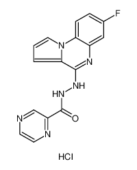 2-Pyrazinecarboxylic acid, 2-(7-fluoropyrrolo[1,2-a]quinoxalin-4-yl)hydrazide, hydrochloride