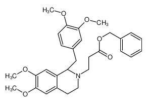 benzyl 3-[(1R)-1-[(3,4-dimethoxyphenyl)methyl]-6,7-dimethoxy-3,4-dihydro-1H-isoquinolin-2-yl]propanoate 1075726-78-1