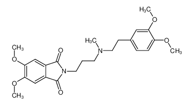 60987-15-7 spectrum, 2-{3-[(3,4-dimethoxy-phenethyl)-methyl-amino]-propyl}-5,6-dimethoxy-isoindole-1,3-dione