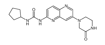 1422124-80-8 1-cyclopentyl-3-(7-(3-oxopiperazin-1-yl)-1,5-naphthyridin-2-yl)urea