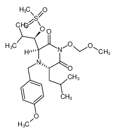 162715-75-5 spectrum, Methanesulfonic acid (R)-1-[(2S,6S)-6-isobutyl-1-(4-methoxy-benzyl)-4-methoxymethoxy-3,5-dioxo-piperazin-2-yl]-2-methyl-propyl ester