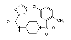 N-{1-[(5-Chloro-2-methylphenyl)sulfonyl]-4-piperidinyl}-2-furamid e 606113-34-2